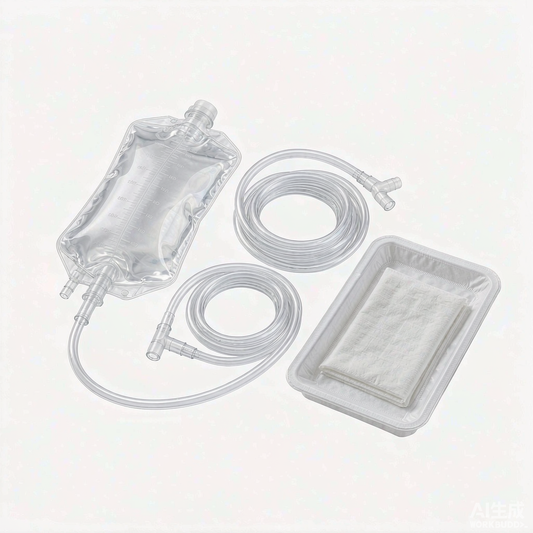 Graduated 2 liter urine drainage bag with tubing