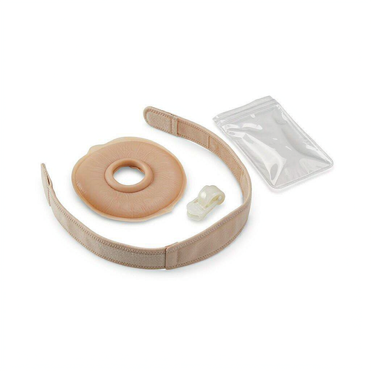 Ostomy care accessory kit with barrier and belt