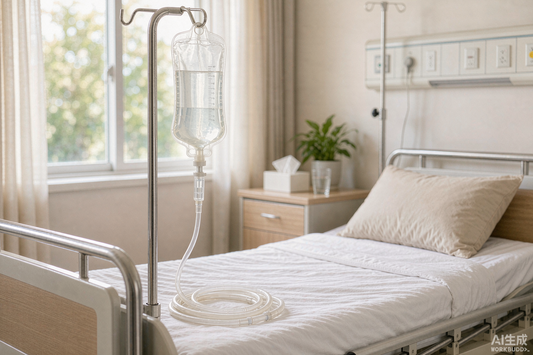 Bedside drainage system with anti-reflux valve